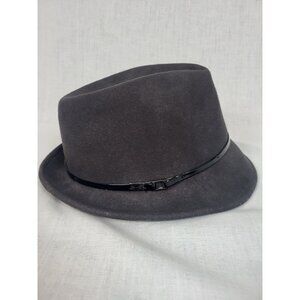 Scala 100% Wool Fedora Hat Black Band One Size Unisex Collezione Collection